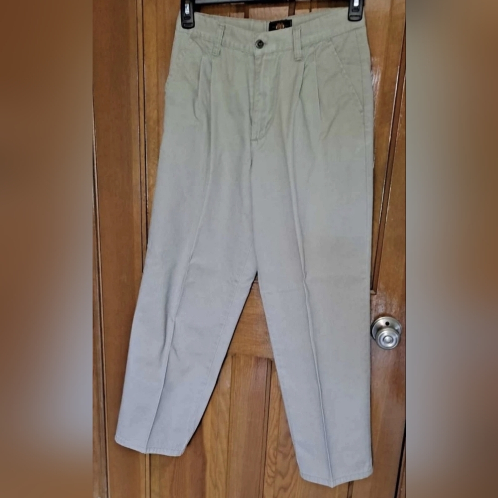 Route 66 Boys Light Khaki Casual Pants With Adjustable Waist Size 16